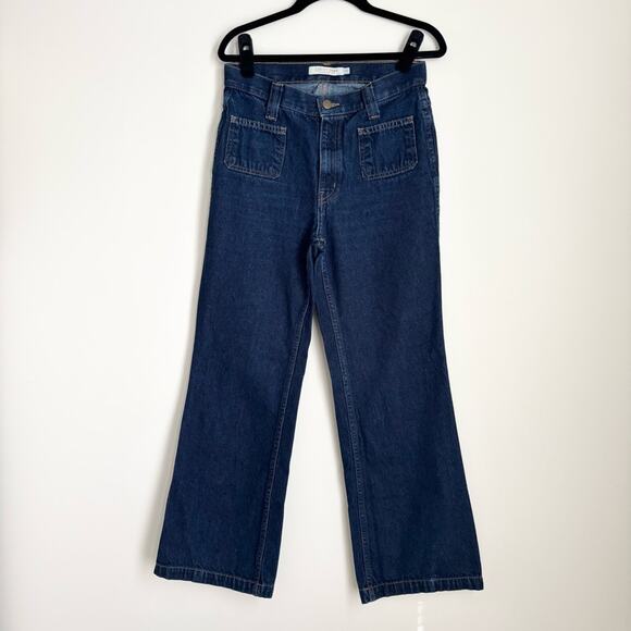 Christy Dawn The Lula Jeans High-Rise Bootcut Front Pockets Kick Flare Denim - Picture 2 of 7